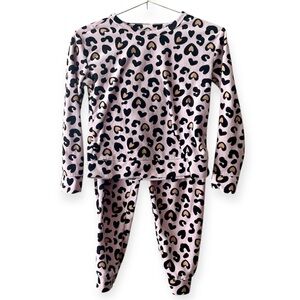 Be Magical Pink and Black Leopard Print Kids Pajama Set